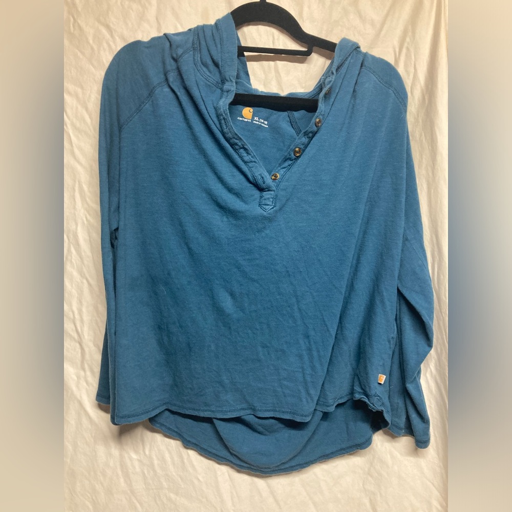 Carhartt long sleeve 1/4 button shirt size XL (16/18)